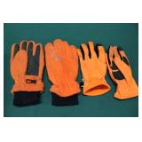 (2) PAIRS OF ORANGE GLOVES