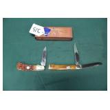 (2) ROUGH RIDER FOLDING KNIVES
