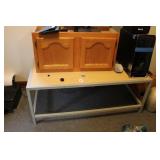 TABLE AND OAK CABINET