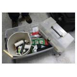 TOTE OF PLUMBING SUPPLIES