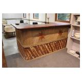 WOODEN L SHAPED BAR