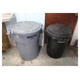 (2) GARBAGE CANS