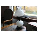 MILK GLASS HOBNAIL ELETRIC LAMP