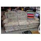 HALLAGAN MFG. CO. COUCH & CHAIR W/ AFGHANS