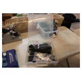 TOTE OF ASSORTED GUN ACCESSORIES