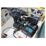 (2) MAKITA 18V DRILLS W/ BATTERIES & CHARGERS
