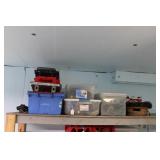 CONTENTS OF TOP SHELF - CORDS, & PAINTING SUPPLIES
