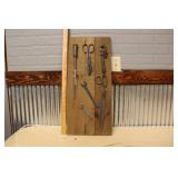 WALL HANGING VINTAGE TOOL DISPLAY