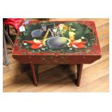 PAINTED CHRISTMAS STOOL