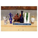 GLASSWARE, VASES AND CERAMICS