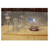 GLASS PUNCH BOWL, CHIMNEY & MORE