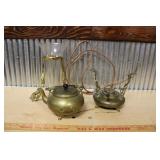 BRASS SPIRIT KETTLE, BOMBAY CO. VASE & COPPER