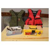 LIFE VESTS & FISHING ITEMS