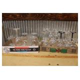 (2) FLATS OF DRINKING GLASSES