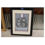 VINTAGE KITTEN FOIL ART