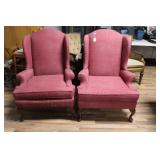 PAIR OF GRAND MANOR HIGHBACK CHAIRS