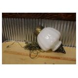 VINTAGE MILK GLASS LIGHT FIXTURE