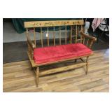 WOODEN BENCH W/ CUSHION