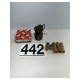 EMPTY CASE XX BOX, CARBIDE LANTERN & CONTAINERS