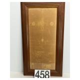 UNIQUE MODEL AIRPLANE BLUEPRINT IN FRAME