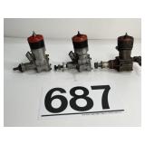 (3) MCCOY 29 ENGINES