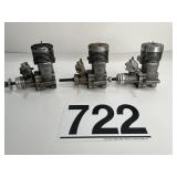 (3) ENYA 60 SERIES ENGINES