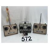 (3) FUTABA RC CONTROLLERS