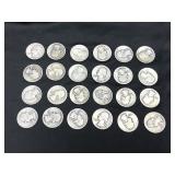 (24) SILVER WASHINGTON QUARTERS