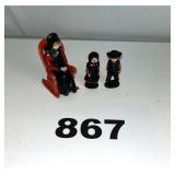 (3) AMISH LED FIGURINES