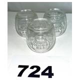 (3) DEITZ COMET LANTERN GLOBES