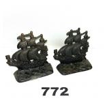 HUBLEY SAILING SHIP BOOKENDS-STMPD 381