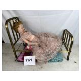 BABY BDOLL AND BRASS STYLE BED