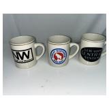 LOT OF (3) RAILROAD MUGS