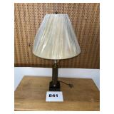 BRASS STYLE TABLE LAMP & (2) OTHERS