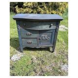 ANTIQUED OAK WASHSTAND