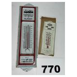 (2) ADVERTISING THERMOMETERS