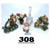 LOT MISC HOME DECORATIONS 5 PCS
