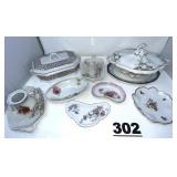 LOT MISC - BONE DISHES, PLATTER, TUREENS, ETC