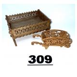 FOLK ART SCROLL CUT ITEMS 2 PCS