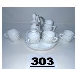FENTON WHITE HOBNAIL SET PLUS MISC