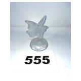 FENTON CLEAR FROSTED BUTTERFLY