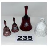 LOT OF FENTON BELLS