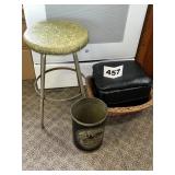 STOOLS, BASKET, GARBAGE CAN, ETC
