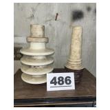 (2) LARGE INSULATORS
