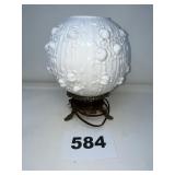 FENTON CABBAGE ROSE LAMP