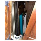 CABINET OF COOKIE SHEETS, ETC