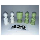 FENTON PRAYING BOYS & GIRLS & TOOTHPICK HOLDER