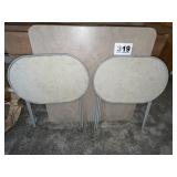 (2) FOLDING (OVAL) TV TABLES