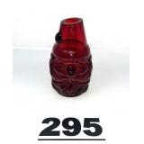 1970'S FENTON RUBY RED SANTA CLAUS FAIRY LAMP