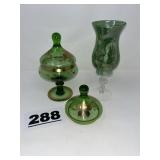 LOT OF ROMANIAN GLASS ITEMS